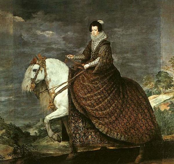 VELAZQUEZ, Diego Rodriguez de Silva y Queen Isabel of Bourbon Equestrian oil painting image